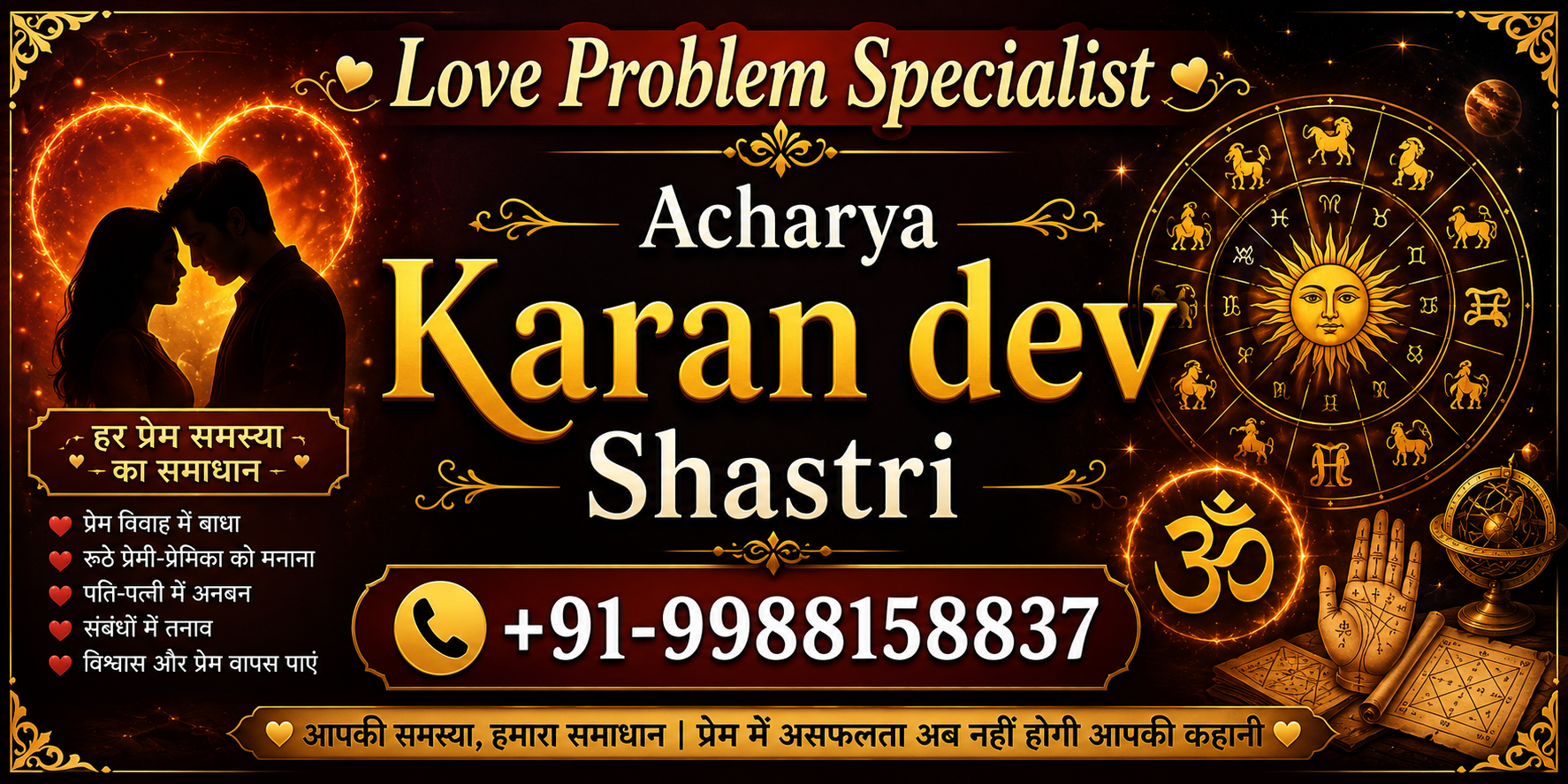 Astrologer PT. Acharya Karan Dev Shastri 
 +91-9988158837